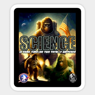 Funny Science Bigfoot Astronaut Space Sasquatch Astronomy Primate Sticker